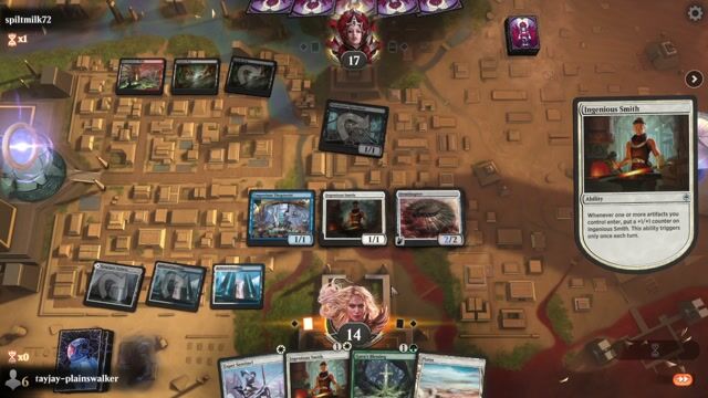 Watch MTG Arena Video Replay - Azorius Artifacts by tayjay-plainswalker VS Rakdos Rats by spiltmilk72 - Historic Play