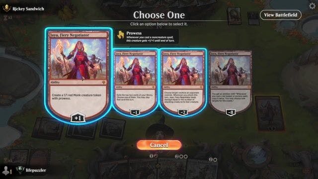 Watch MTG Arena Video Replay - BRW by lifepuzzler VS BW by Rickey Sandwich - Premier Draft Ranked