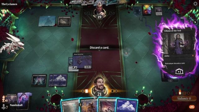 Watch MTG Arena Video Replay - Mono Black by Numbskull VS Azorius Control by TheCyclamen - Standard Metagame Challenge