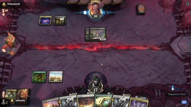 Watch MTG Arena Video Replay -  by Juliandx VS Rakdos Lizards by k9astaroth - Standard Traditional Ranked