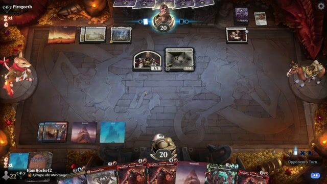 Watch MTG Arena Video Replay - Fire Pigs by HamHocks42 VS Rogue by Pirogoeth - Explorer Traditional Ranked