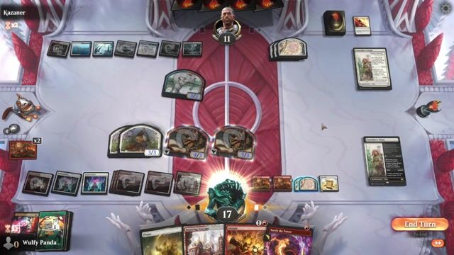 Watch MTG Arena Video Replay - Boros Control by Wulfy Panda VS Rogue by Kazaner - Standard Event