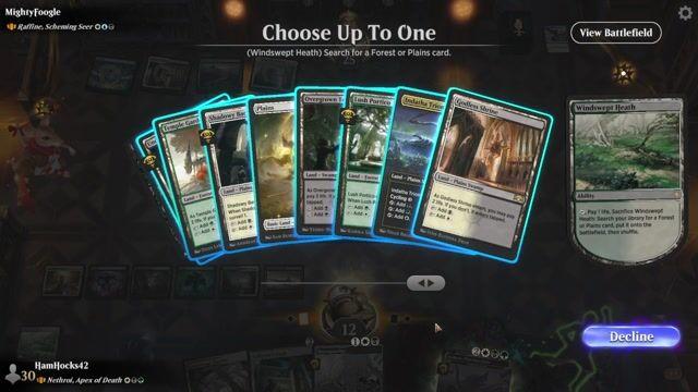 Watch MTG Arena Video Replay - Nethroi, Apex of Death by HamHocks42 VS Raffine, Scheming Seer by MightyFoogle - Historic Brawl Challenge Match