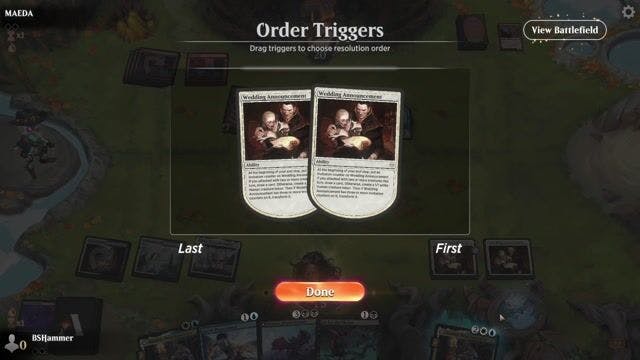 Watch MTG Arena Video Replay - Esper Raffine by BSHammer VS Red Deck Wins by MAEDA - Traditional Standard Event