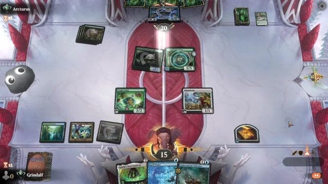 Watch MTG Arena Video Replay - Simic Artifacts by Grindalf VS Mono Green by Arcturus - Standard Ranked