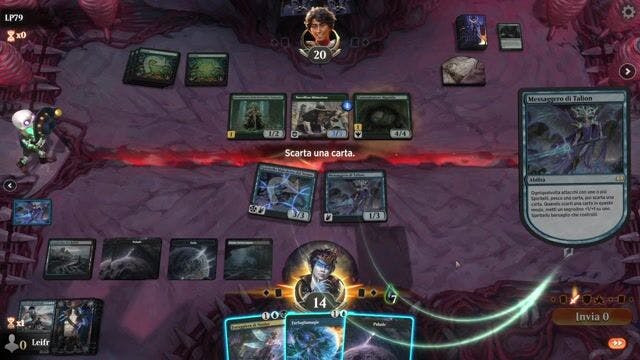 Watch MTG Arena Video Replay - Dimir Faeries by Leifr VS Mono Green by LP79 - Standard Play
