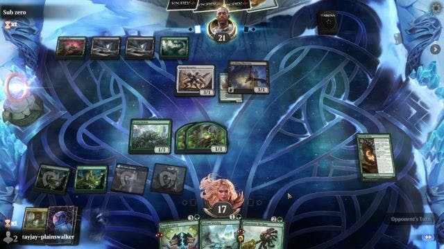 Watch MTG Arena Video Replay - Simic Landfall by tayjay-plainswalker VS Golgari Toxic by Sub zero - Historic Play