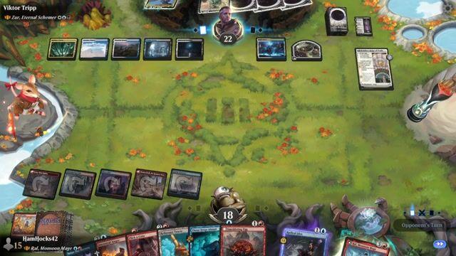 Watch MTG Arena Video Replay - Ral, Monsoon Mage by HamHocks42 VS Zur, Eternal Schemer by Viktor Tripp - Historic Brawl Challenge Match