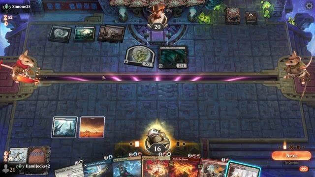 Watch MTG Arena Video Replay - Jeskai Prowess by HamHocks42 VS Dimir Proft by Simone25 - Standard Traditional Ranked