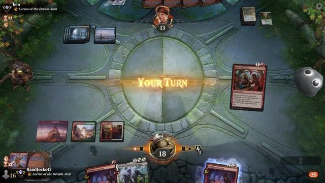 Watch MTG Arena Video Replay - Mono Red Footfalls by HamHocks42 VS Rogue by ben - Timeless Traditional Ranked