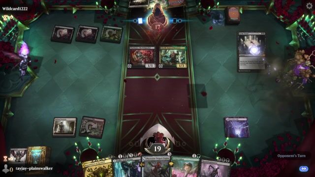 Watch MTG Arena Video Replay - Rakdos Midrange by tayjay-plainswalker VS Golgari Obliterator by Wildcard1222 - Historic Play