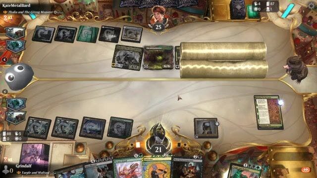 Watch MTG Arena Video Replay - Yargle and Multani by Grindalf VS Thalia and The Gitrog Monster by KateMetalBard - MWM Yargle Standard Brawl