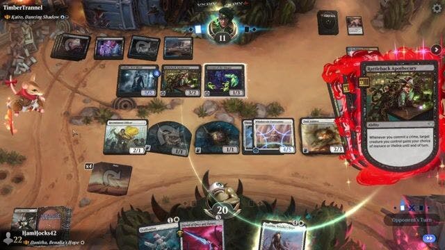 Watch MTG Arena Video Replay - Danitha, Benalia's Hope by HamHocks42 VS Kaito, Dancing Shadow by TimberTrannel - Standard Brawl Challenge Match