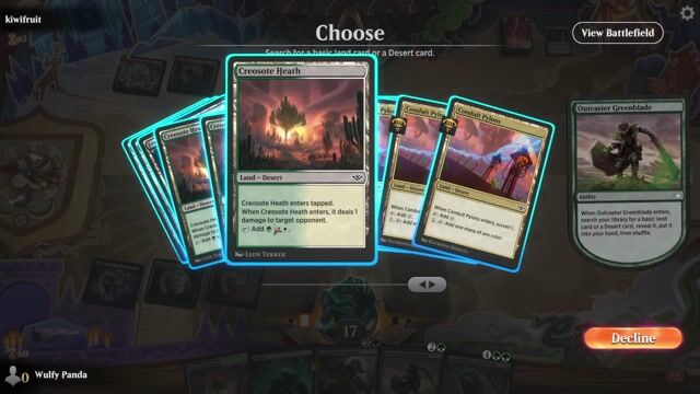 Watch MTG Arena Video Replay - Abzan Deserts by Wulfy Panda VS Rogue by kiwifruit - Alchemy Play