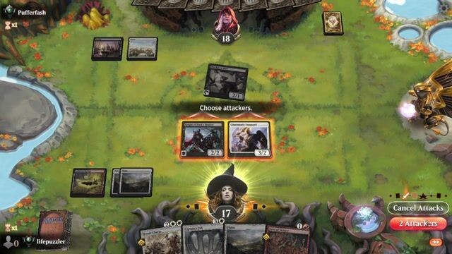 Watch MTG Arena Video Replay - BRW by lifepuzzler VS BW by Pufferfash - Premier Draft Ranked