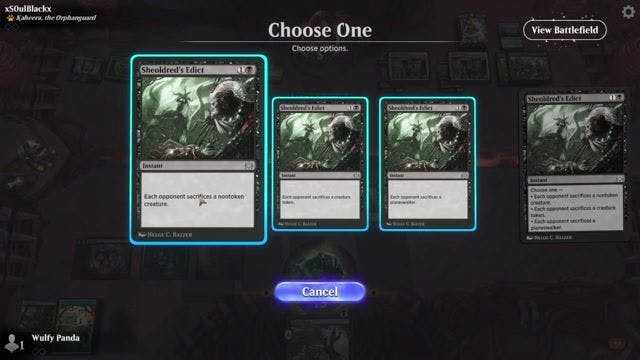 Watch MTG Arena Video Replay - Golgari Reanimator by Wulfy Panda VS 4 Color Omnath by xS0ulBlackx - Timeless Challenge Match