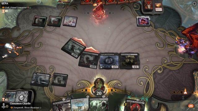 Watch MTG Arena Video Replay - Yawgmoth, Thran Physician by Cinnamon Charlie VS Etali, Primal Conqueror by HENA - Historic Brawl