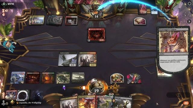 Watch MTG Arena Video Replay - Jund Sacrifice by Trendar VS 4 Color Enigmatic by MV9E - Explorer Traditional Ranked