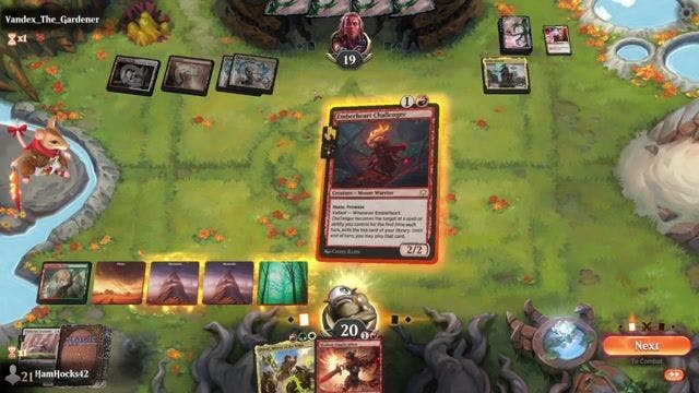 Watch MTG Arena Video Replay - Naya Whisker Twin by HamHocks42 VS Naya Legends by Vandex_The_Gardener - Standard Play