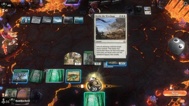 Watch MTG Arena Video Replay - Mono Green by HamHocks42 VS Azorius Control by akj - Explorer Ranked