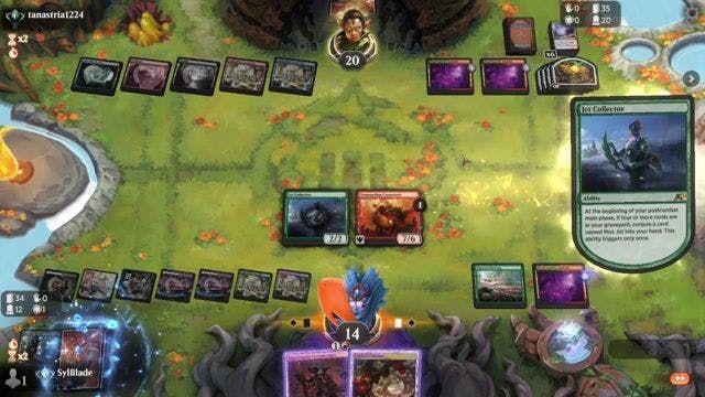 Watch MTG Arena Video Replay - Jund Reanimator by SylBlade VS Grixis Heist by tanastria1224 - Alchemy Traditional Ranked