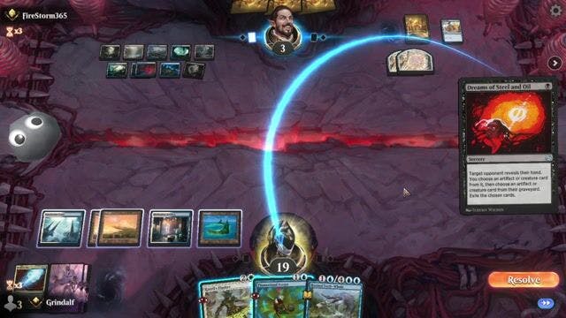 Watch MTG Arena Video Replay - Azorius Birds by Grindalf VS Dimir Proft by FireStorm365 - Standard Ranked