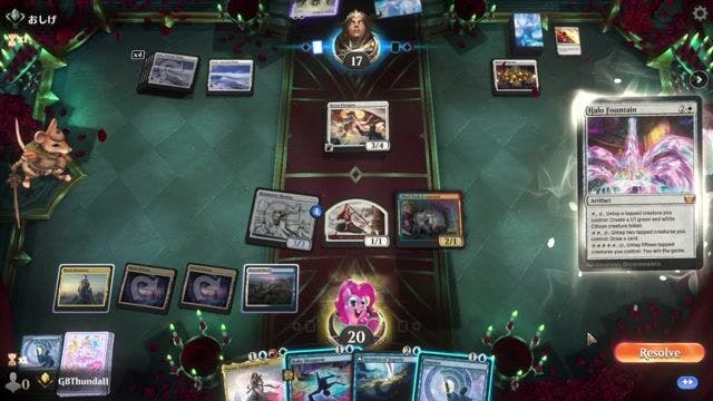 Watch MTG Arena Video Replay - Jeskai Prowess by GBThundaII VS Mono White Midrange by おしげ - Explorer Ranked