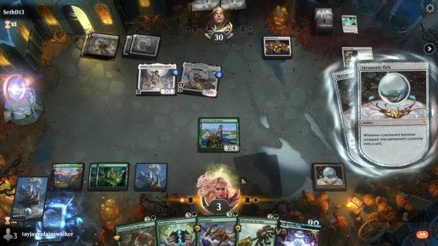 Watch MTG Arena Video Replay - Simic Landfall by tayjay-plainswalker VS Mono White Angels by SethD13 - Historic Play