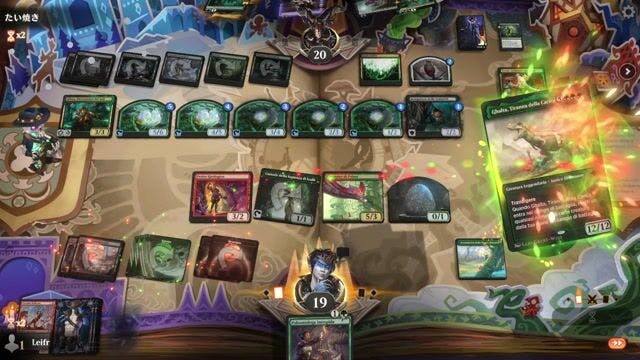 Watch MTG Arena Video Replay - Gruul Dinos by Leifr VS Golgari Roots by たい焼き - Standard Play