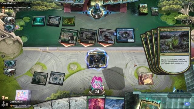 Watch MTG Arena Video Replay - Helga, Skittish Seer by GBThundaII VS Grolnok, the Omnivore by Cannibalized - MWM Yargle Standard Brawl