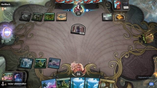 Watch MTG Arena Video Replay - Simic Landfall by tayjay-plainswalker VS Golgari Sacrifice by Shellback - Historic Play