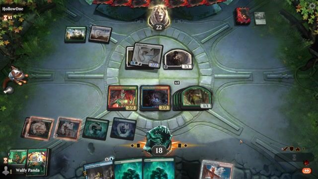 Watch MTG Arena Video Replay - Temur Land Destruction by Wulfy Panda VS Selesnya Lifegain by HollowOne - MWM Historic Pauper