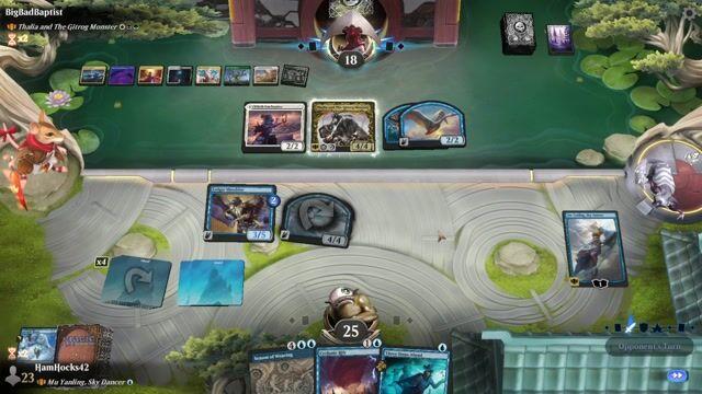 Watch MTG Arena Video Replay - Mu Yanling, Sky Dancer by HamHocks42 VS Thalia and The Gitrog Monster by BigBadBaptist - Historic Brawl