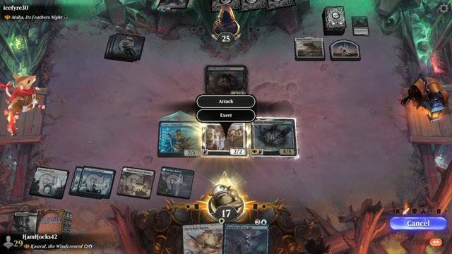 Watch MTG Arena Video Replay - Kastral, the Windcrested by HamHocks42 VS Maha, Its Feathers Night by icefyre30 - Historic Brawl Challenge Match