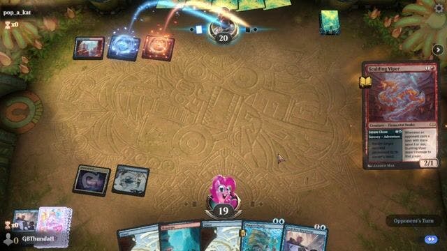 Watch MTG Arena Video Replay - Izzet Oracle by GBThundaII VS Rogue by pop_a_kat - Timeless Play