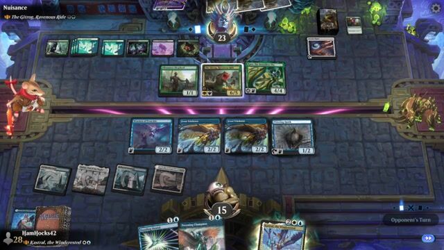 Watch MTG Arena Video Replay - Kastral, the Windcrested by HamHocks42 VS The Gitrog, Ravenous Ride by Nuisance - Historic Brawl Challenge Match