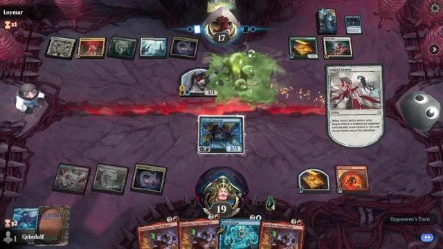 Watch MTG Arena Video Replay -  by Grindalf VS Bant Poison by Loymar - Standard Event