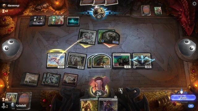 Watch MTG Arena Video Replay - GRW by Grindalf VS BG by daemongt - Premier Draft Ranked