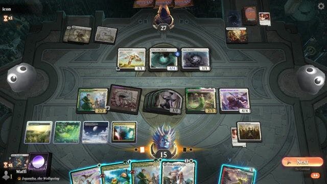 Watch MTG Arena Video Replay - Bant Convoke by Maffi VS Mono White Angels by icon - Historic Play