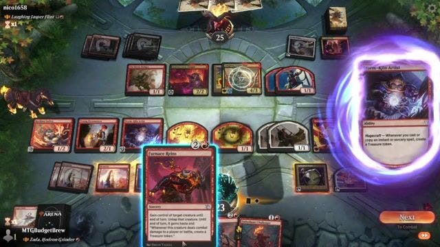 Watch MTG Arena Video Replay - Zada, Hedron Grinder by MTGBudgetBrew VS Laughing Jasper Flint by nico1658 - Historic Brawl