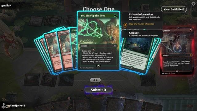 Watch MTG Arena Video Replay -  by HamHocks42 VS Artifacts by gasalla9 - Historic Play