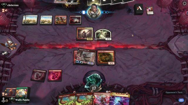 Watch MTG Arena Video Replay - Red Deck Wins by Wulfy Panda VS Boros Midrange by chriscross - Alchemy Ranked