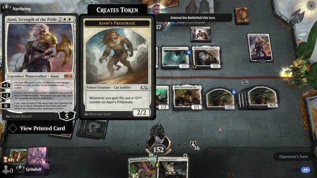 Watch MTG Arena Video Replay -  by Grindalf VS Mono White Angels by Narthring - Historic Ranked