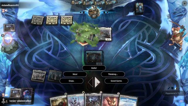 Watch MTG Arena Video Replay - Azorius Artifacts by tayjay-plainswalker VS Mono White Soldiers by Asiandisaster81 - Historic Play