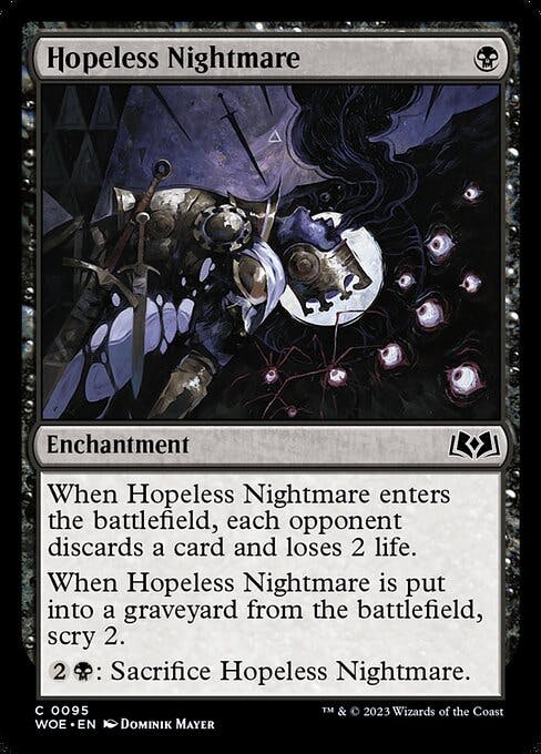 Magic the Gathering Card - Hopeless Nightmare - MTG Circle