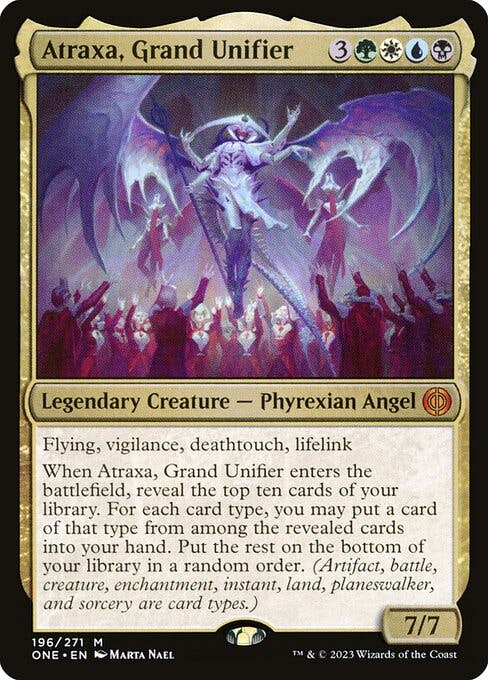 Magic the Gathering Card - Atraxa, Grand Unifier - MTG Circle