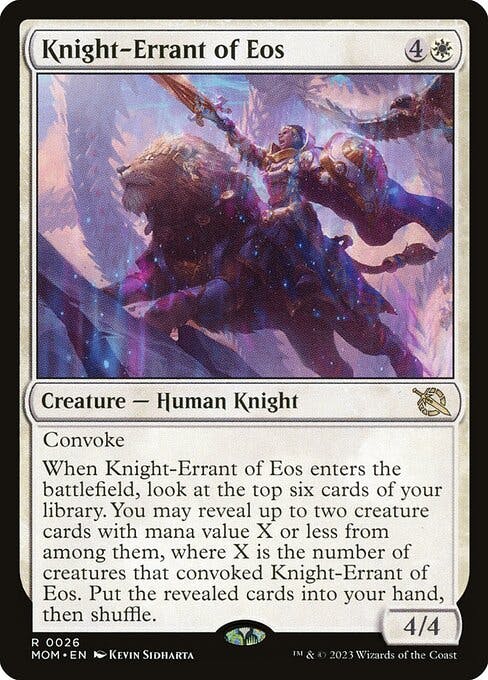 Magic the Gathering Card - Knight-Errant of Eos - MTG Circle