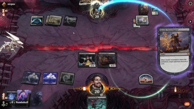 Watch MTG Arena Video Replay - Mono Black by Numbskull VS Orzhov Knights by stepos - Alchemy Traditional Ranked