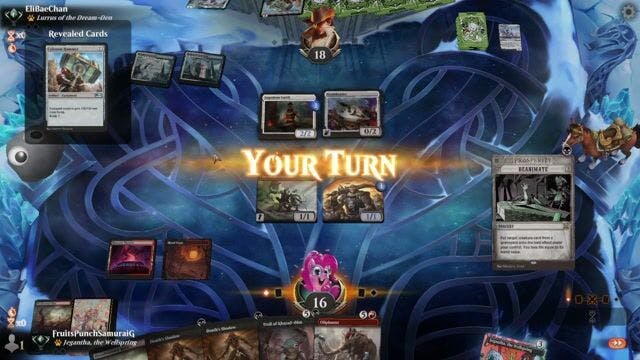 Watch MTG Arena Video Replay - UBx Death's Shadow by FruitsPunchSamuraiG VS Boros Artifacts by EliBaeChan - Timeless Traditional Ranked